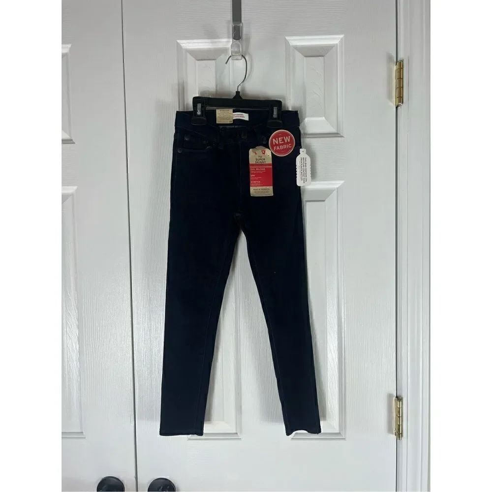 NWT 710 Levi’s Girls Super Skinny Navy Jeans Size 6x
